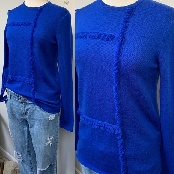 MSGM Fleece Wool Fringe Knit Sweater - Picture 3 of 10